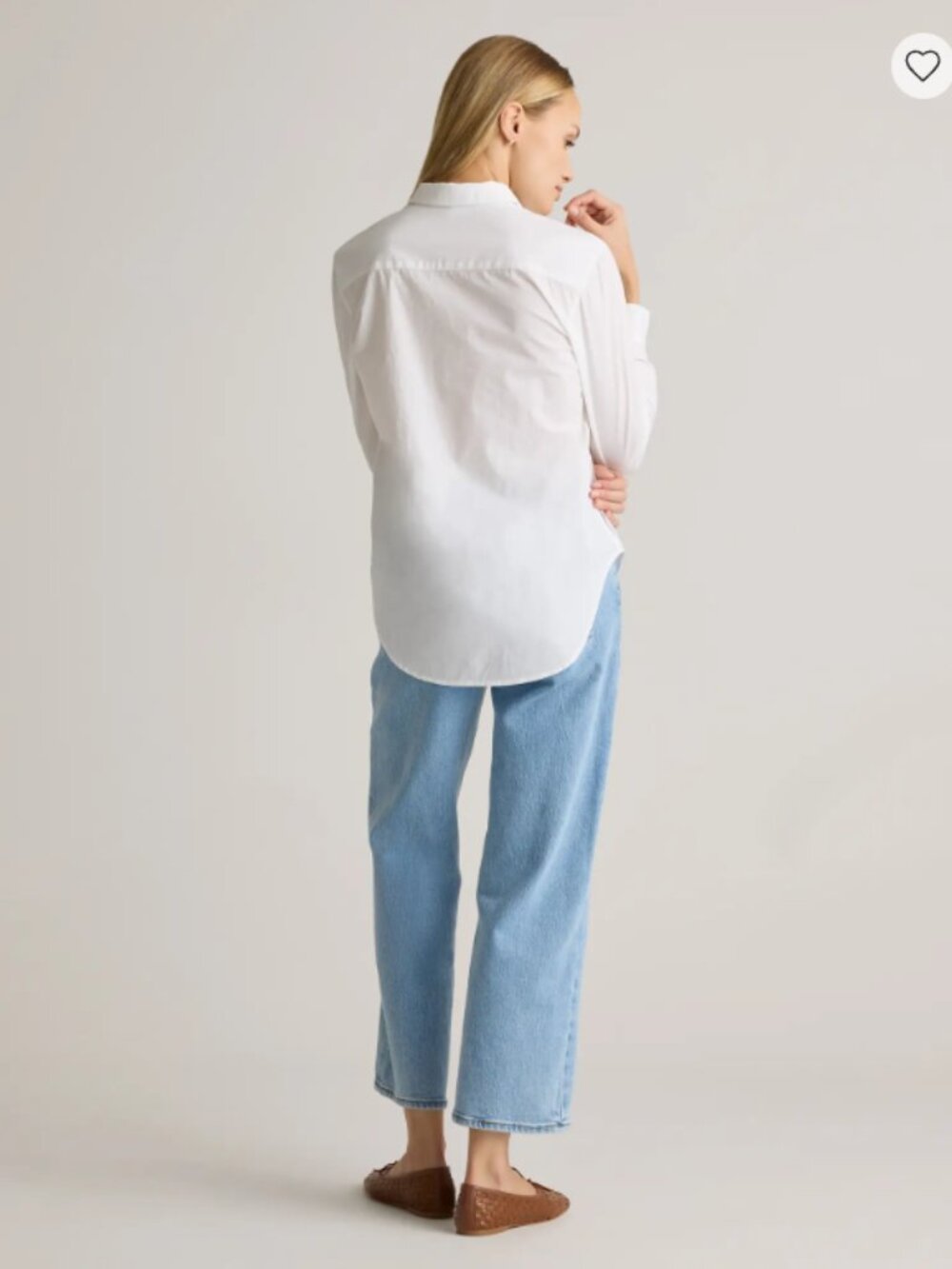 NWT Quince 100% Organic Cotton Poplin Long Sleeve Shirt - Picture 3 of 4